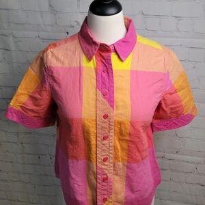 EUC Boden Linen/Cotton Madras Shirt